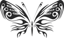 Arte Vectorial de Mariposa Tribal para Corte Láser (SVG, DXF, CDR)