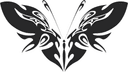 Design Vetorial de Borboleta Tribal para Laser e CNC - Formato DXF