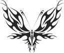 Tribal Butterfly Vector Design for Laser Cutting DXF File