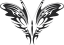 Design Vetorial de Borboleta Tribal para Corte a Laser DXF