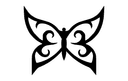 Tribal Butterfly Vector Design for Laser Cutting DXF