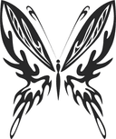 Silhueta de Borboleta Tribal Vetor para Corte a Laser (SVG, DXF)