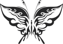 Tribal Butterfly Vector Silhouette for Laser Cutting