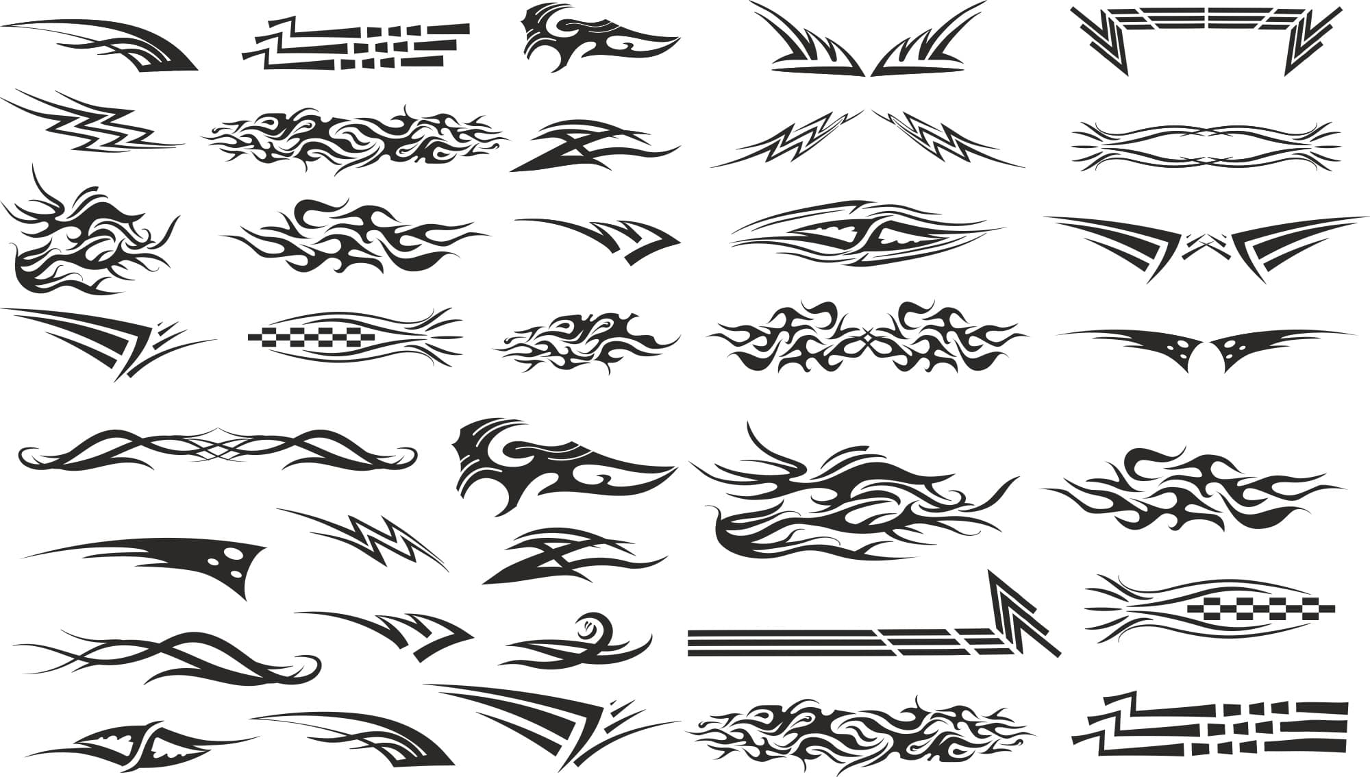 Tribal Car Decal Graphics Collection - Free Vector Files