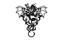 Diseño Vectorial de Dragón Tribal para Corte Láser DXF
