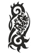 Vetor Silhueta de Dragão Tribal para Corte a Laser - Download Grátis