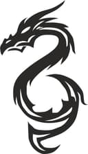 Tribal Dragon Silhouette Vector for Laser Cutting - Free SVG