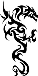 Arte Vetorial de Dragão Tribal para Corte Laser e CNC (SVG/DXF)