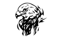 Tribal Eagle Head Flame Vector Design for Laser Cutting DXF