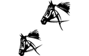 Diseño Vectorial de Cabeza de Caballo Tribal para Corte Láser DXF