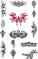 Tribal Tattoo Design Vector Templates DXF CDR SVG