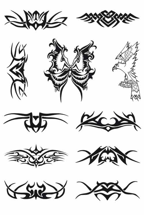 Tribal Tattoo Vector Collection for CNC and Laser Cutting