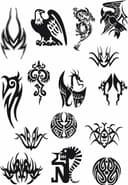 Coleção de Vetores de Tatuagem Tribal para Corte a Laser (EPS)