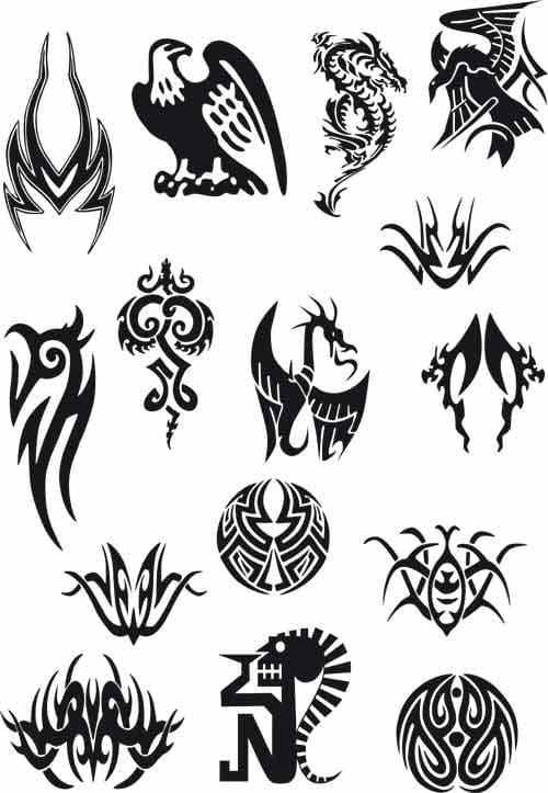 Tribal Tattoo Vector Collection for Laser Cutting (EPS Format)