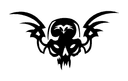 Diseño Vectorial de Calavera Tribal con Alas para Corte Láser DXF
