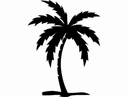 Vetor de Silhueta de Palmeira Tropical para Corte a Laser