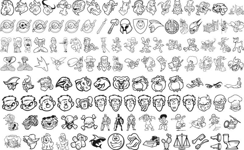 Paquete de Vectores de Mascotas Cartoon - Descarga Gratis SVG DXF
