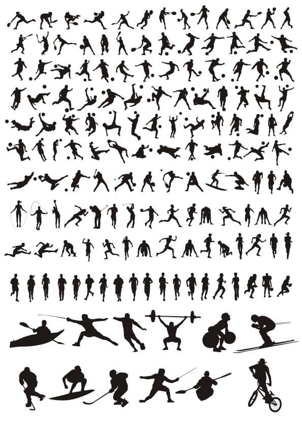 Ultimate Sports Action Silhouettes Vector Collection