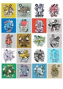Set de Vectores de Stickers de Personajes Estilo Urbano
