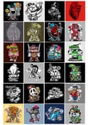 Conjunto de Vetores de Adesivos de Personagens Urbanos