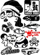 Urban Style Car Decal Vector Pack for Laser Cutting