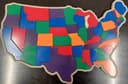 USA Map Puzzle Laser Cut Vector File (DXF)