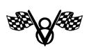 Design Vetorial de Motor V8 e Bandeiras de Corrida para CNC (DXF/SVG)