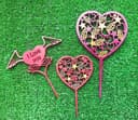 Vectores de Toppers de Pastel con Corazón para Corte Láser