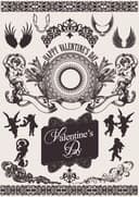 Conjunto de Vetores Ornamentais de Valentine's Day para Corte a Laser