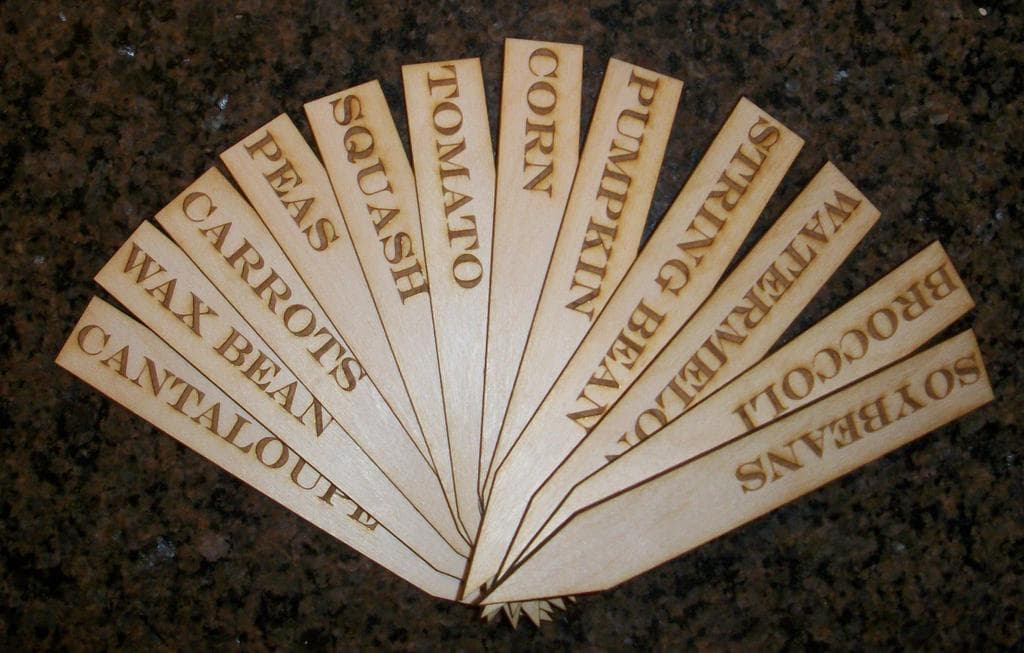 Vegetable Garden Stakes Laser Cut Vector File