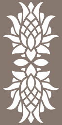 Vertical Floral Decorative Panel SVG DXF Vector for Laser Cut