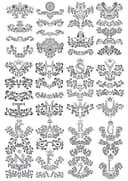 Victorian Floral Monogram Alphabet Vector Set for Laser Cutting