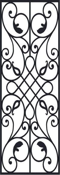 Victorian Wrought Iron Scroll Pattern DXF File