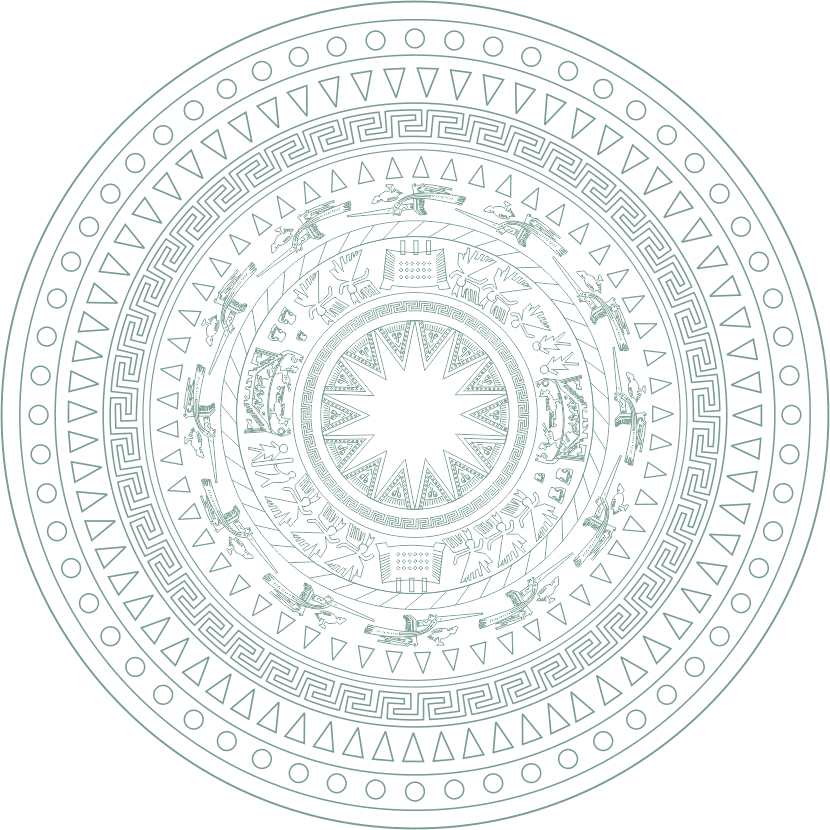 Vietnamese Dong Son Drum Mandala Laser Cut Vector File