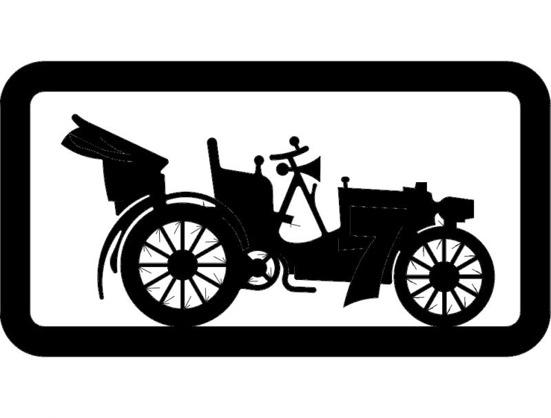 Vector de Silueta de Coche Antiguo para Corte Láser DXF