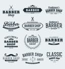 Vintage Barber Shop Logo Collection Vector Files