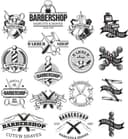 Colección de Logotipos y Emblemas Vintage de Barbería Vector (CDR, SVG)