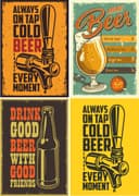 Vintage Beer Sign Collection Vector Files for Laser Cutting