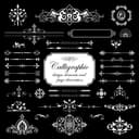 Vintage Calligraphic Dividers and Ornaments Vector File