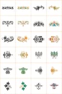 Colección de Ornamentos Florales Vintage en Vector para Corte Láser