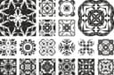 Vintage Floral Tile Ornaments Pack - DXF, CDR, SVG Vector Files