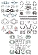 Colección de Marcos y Ornamentos Heráldicos Vintage