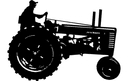 Vintage John Deere Tractor Silhouette DXF Vector File
