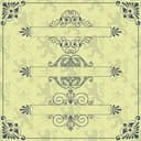 Conjunto de Molduras Ornamentais Vintage para Corte a Laser