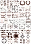 Colección de Vectores de Elementos Decorativos Ornamentados