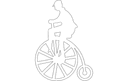 Vetor Silhueta de Bicicleta Penny Farthing Vintage Arquivo DXF