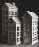 Vintage Style Miniature Village Houses Laser Cut Vector File