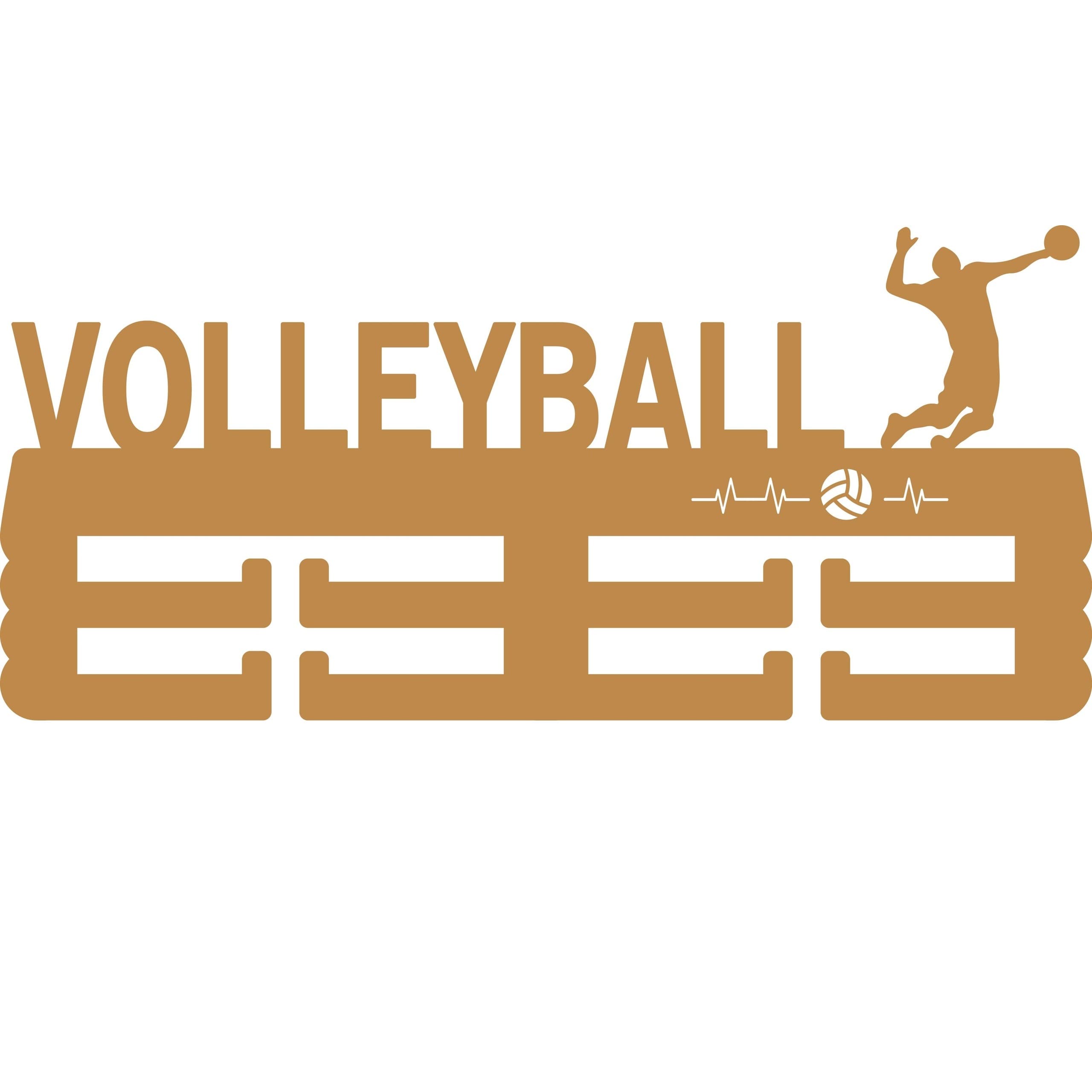 Volleyball Medal Hanger Display Laser Cut Vector File