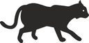 Walking Cat Silhouette Vector File for CNC Laser Cutting (DXF)