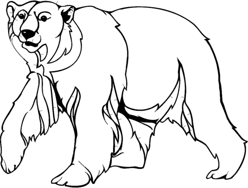 Walking Polar Bear Vector Design - Free DXF File